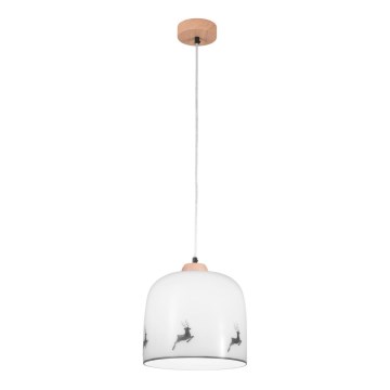 Kolarz A1352.31.Gr.100 - Chandelier on a string NONNA 1xE27/60W/230V deer oak/white/grey
