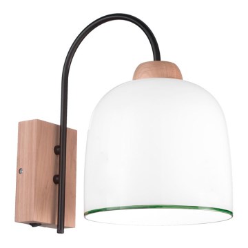 Kolarz A1352.61.G - Wall lamp NONNA 1xE27/60W/230V oak/white/green