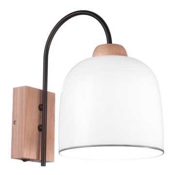 Kolarz A1352.61.Gr - Wall lamp NONNA 1xE27/60W/230V oak/white/grey