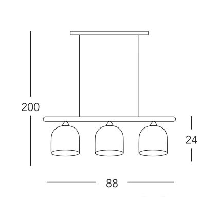 Kolarz A1352.83.W - Chandelier on a string NONNA 3xE27/60W/230V oak/white