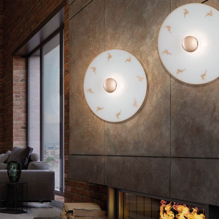 Kolarz A1353.61.XL.3.Au.100 - Wall light NONNA 1xE27/100W/230V deer 24K gold