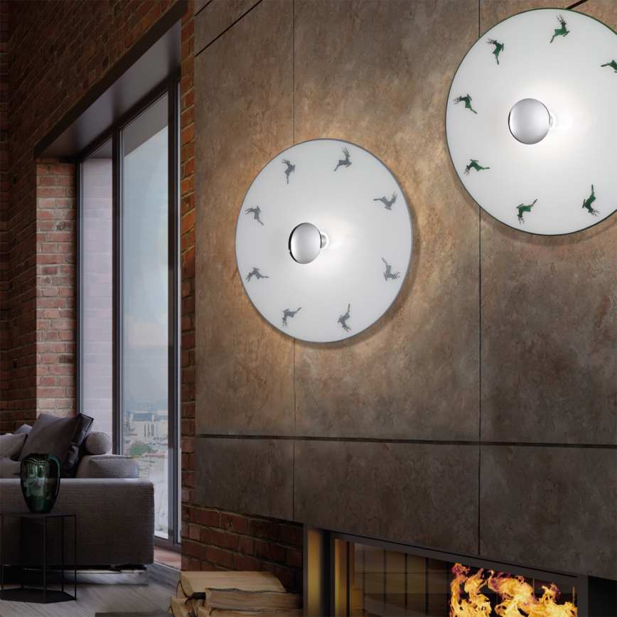 Kolarz A1353.61.XL.5.Gr.100 - Wall light NONNA 1xE27/100W/230V deer grey