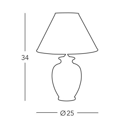 Kolarz A1354.71S - Table lamp GIARDINO 1xE27/60W/230V d. 25 cm