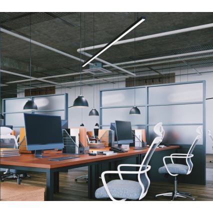 KOLINE LED Ceiling Light – Surface-Mounted or Pendant, 40W/230V, 3000/4000/6500K (Tunable White), 120 cm, Black
