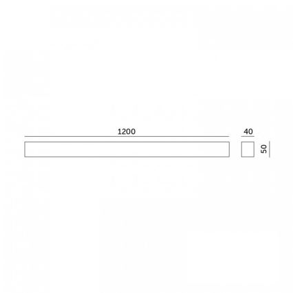 KOLINE LED Ceiling Light – Surface-Mounted or Pendant, 40W/230V, 3000/4000/6500K (Tunable White), 120 cm, Black