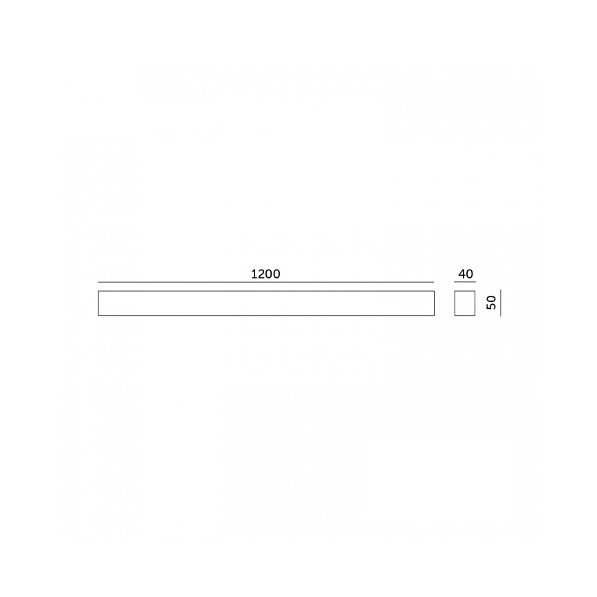 KOLINE LED Ceiling Light – Surface-Mounted or Pendant, 40W/230V, 3000/4000/6500K (Tunable White), 120 cm, Black