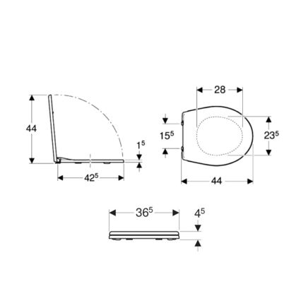 Kolo K90111000 - Rekord Duroplast Toilet Seat / White