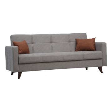 KORFU 3-seater sofa bed, light grey