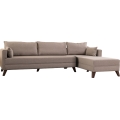 KORFU L-shaped corner sofa, cream, right-hand