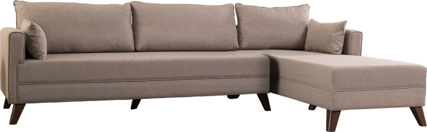 KORFU L-shaped corner sofa, cream, right-hand