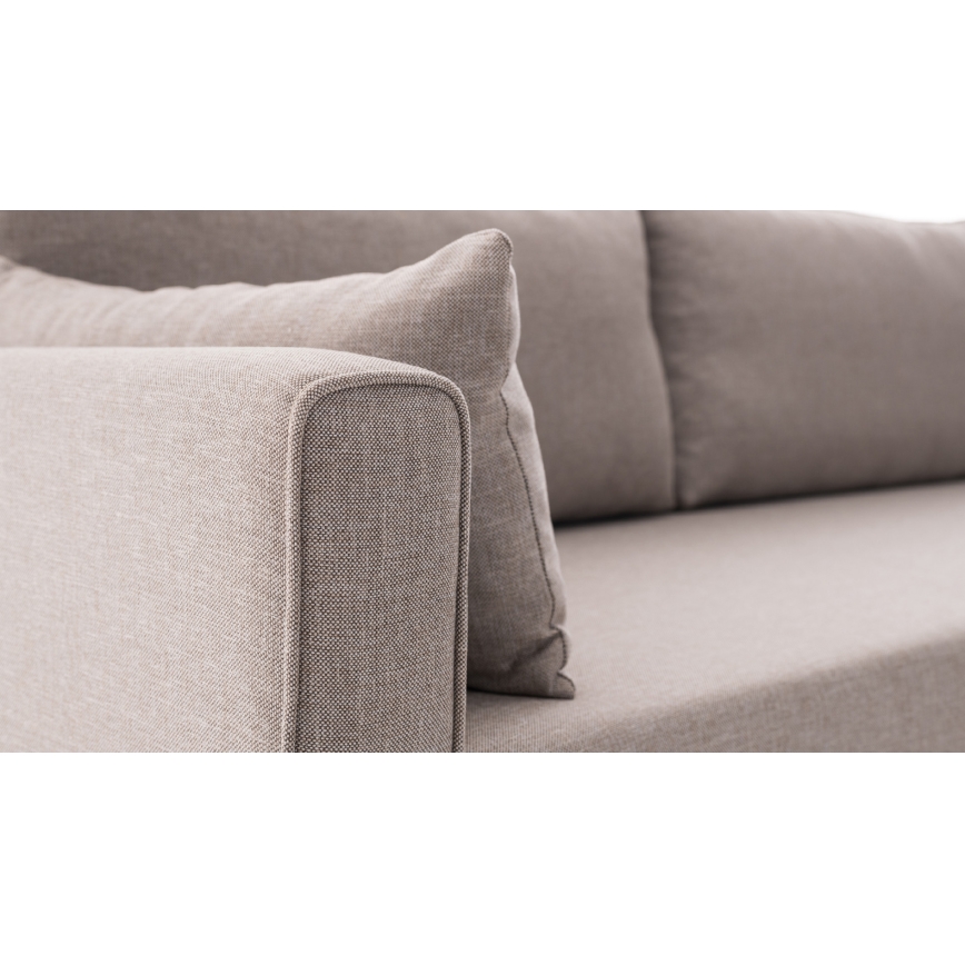 KORFU L-shaped corner sofa, cream, right-hand