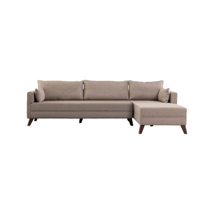 KORFU L-shaped corner sofa, cream, right-hand