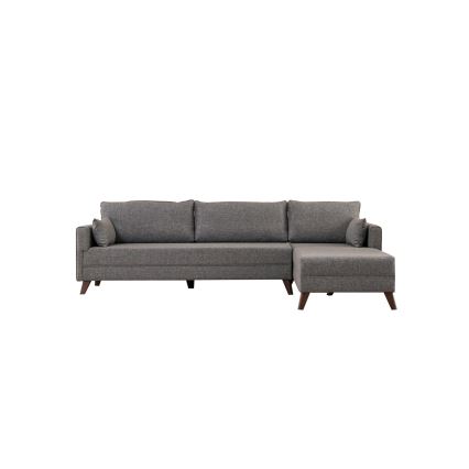 KORFU L-shaped corner sofa, right-hand, grey