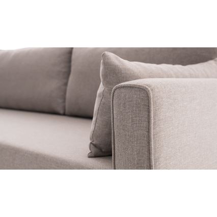 KORFU Left-facing L-shaped Corner Sofa — Cream