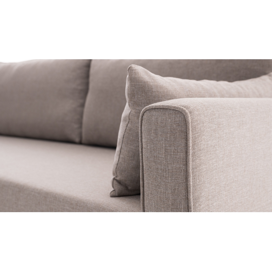 KORFU Left-facing L-shaped Corner Sofa — Cream
