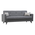 KORFU three-seater sofa bed in dark grey