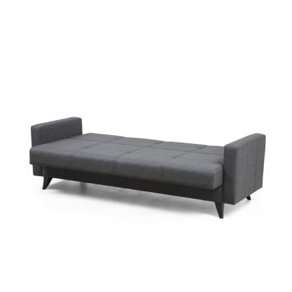 KORFU three-seater sofa bed in dark grey