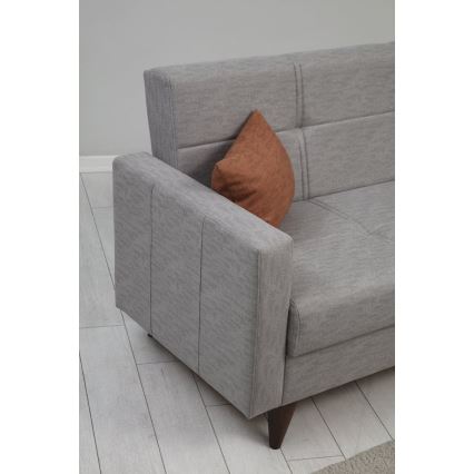 KORFU Three-Seater Sofa Bed, Light Grey