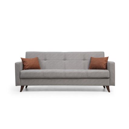 KORFU Three-Seater Sofa Bed, Light Grey