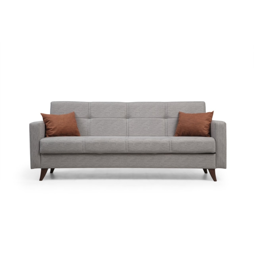 KORFU Three-Seater Sofa Bed, Light Grey