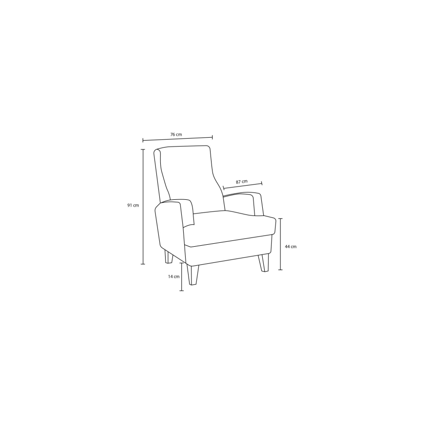 KOVU Armchair, Grey