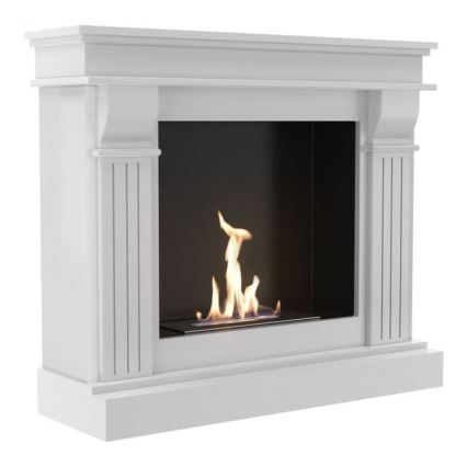 Kratki - BIO fireplace 97,9x115 cm 3kW white