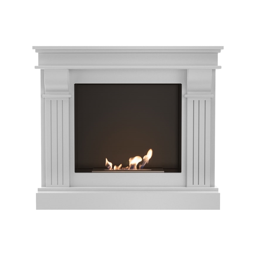 Kratki - BIO fireplace 97,9x115 cm 3kW white