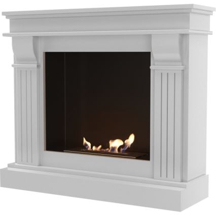 Kratki - BIO fireplace 97,9x115 cm 3kW white