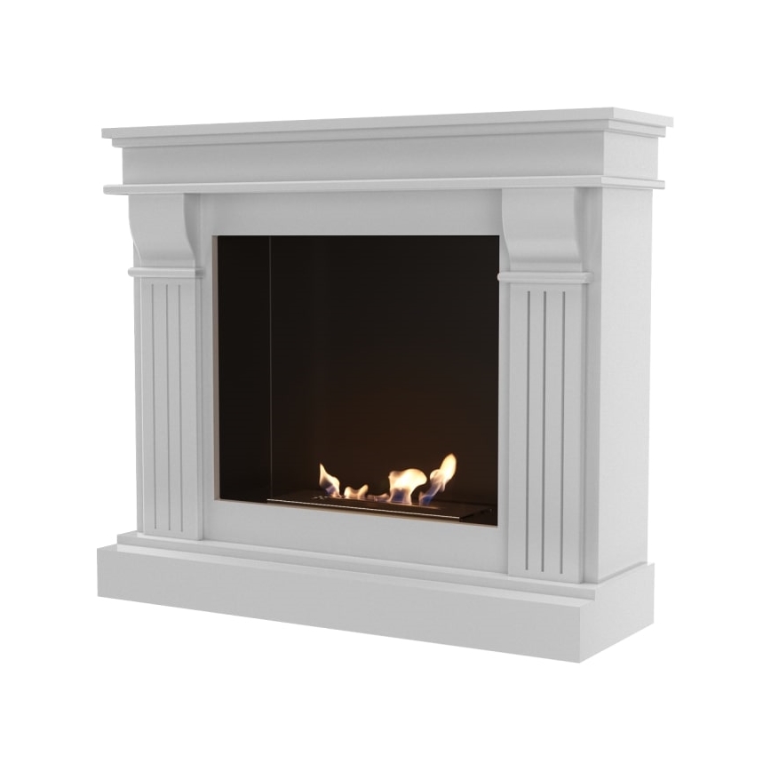 Kratki - BIO fireplace 97,9x115 cm 3kW white