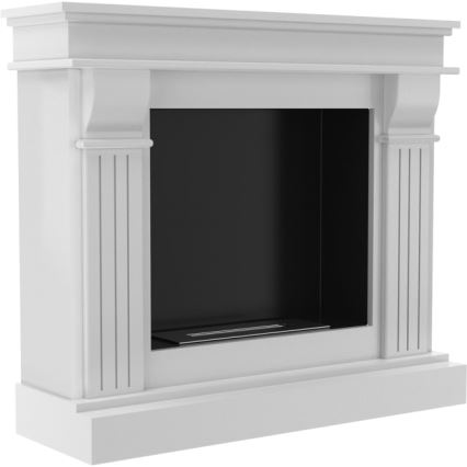 Kratki - BIO fireplace 97,9x115 cm 3kW white