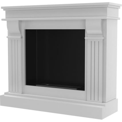 Kratki - BIO fireplace 97,9x115 cm 3kW white
