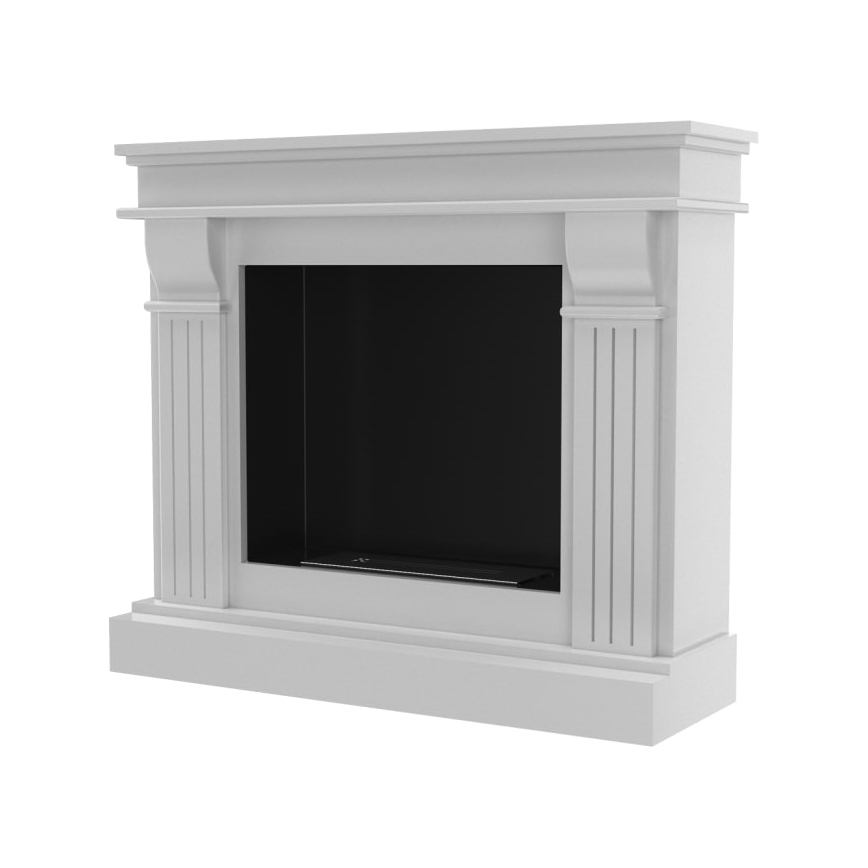 Kratki - BIO fireplace 97,9x115 cm 3kW white