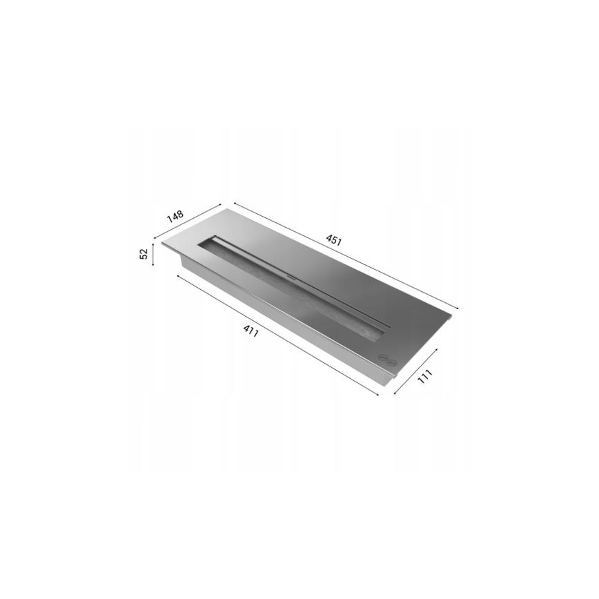Kratki - BIO fireplace 97,9x115 cm 3kW white