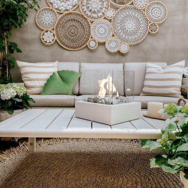Kratki - BIO fireplace 30,3x30 cm 1kW white