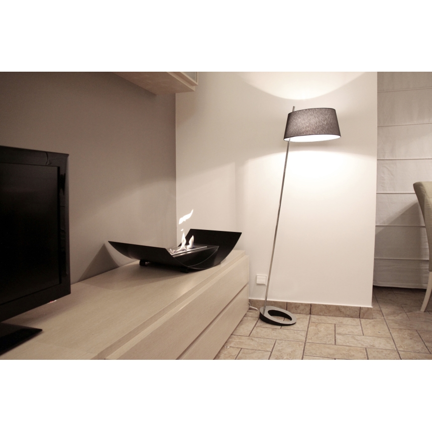 Kratki - BIO fireplace 12,4x47 cm 1kW black