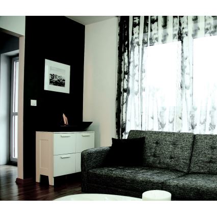 Kratki - BIO fireplace 12,4x47 cm 1kW black