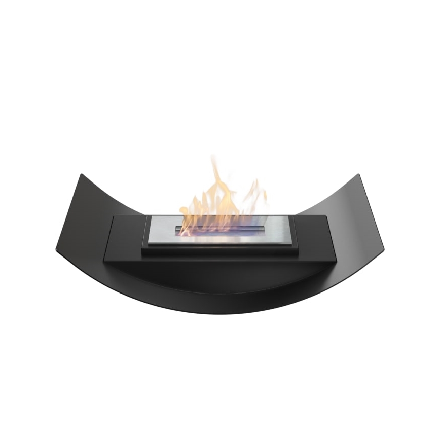 Kratki - BIO fireplace 12,4x47 cm 1kW black