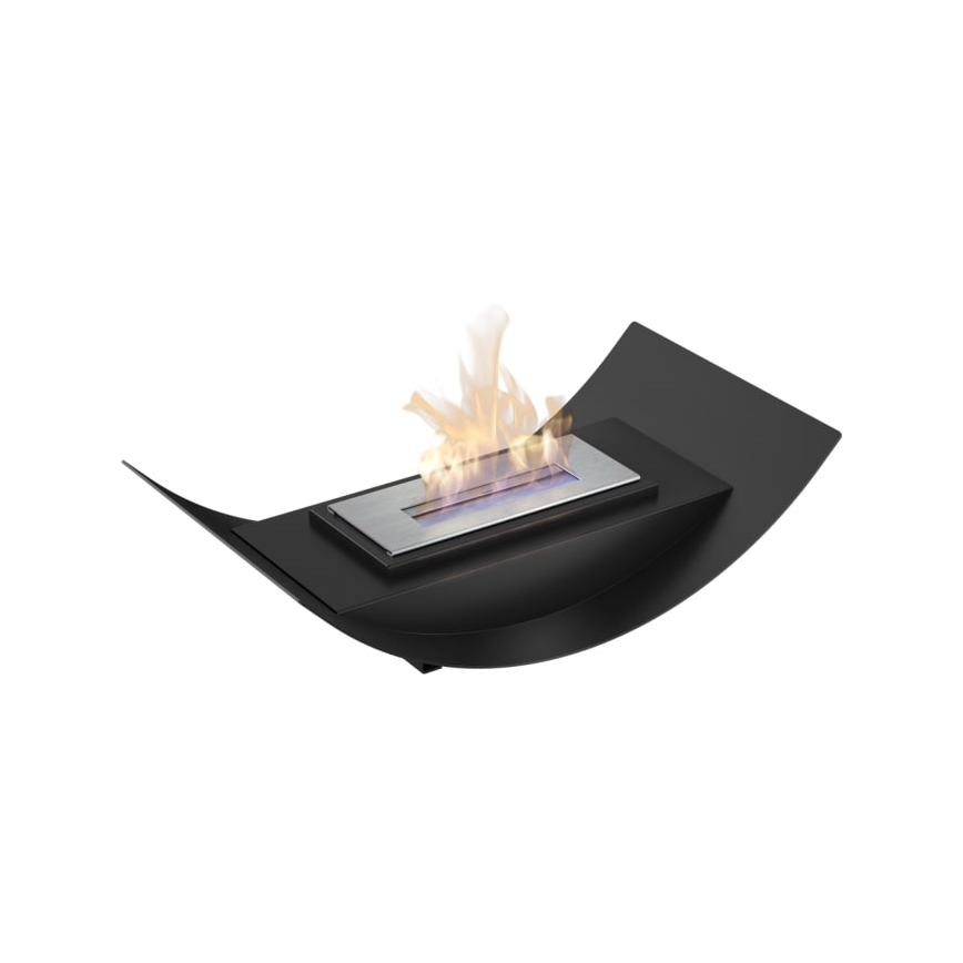 Kratki - BIO fireplace 12,4x47 cm 1kW black