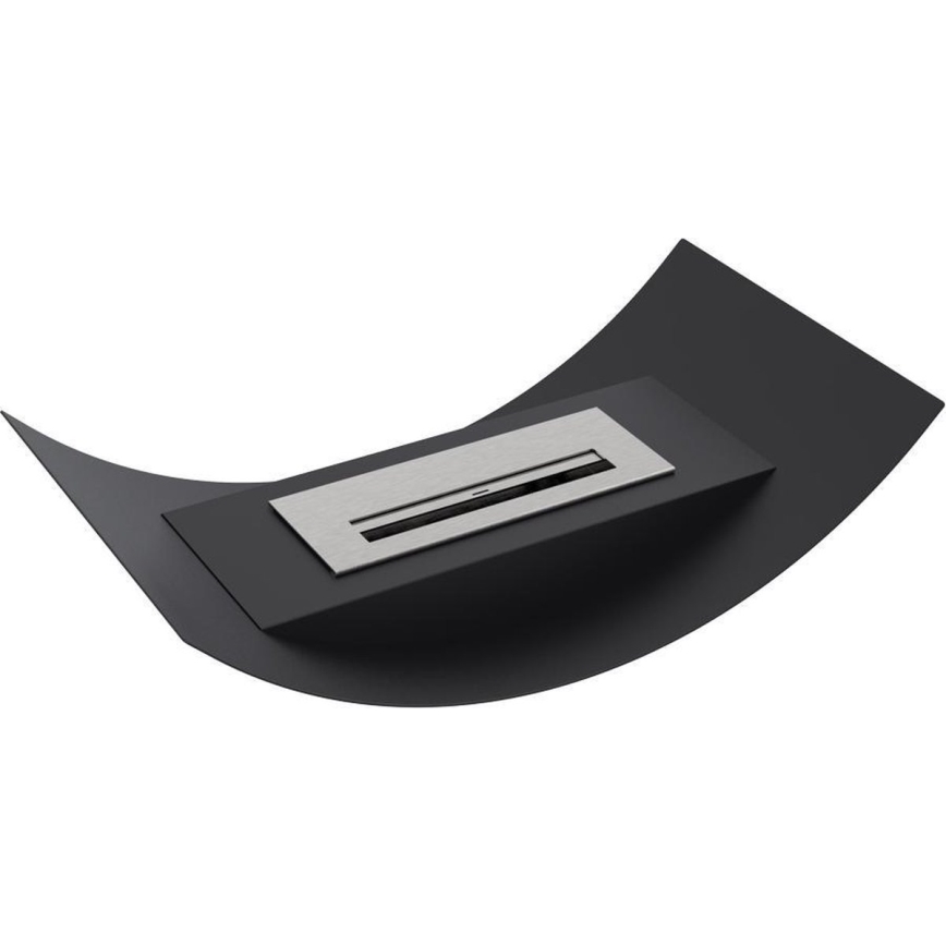 Kratki - BIO fireplace 12,4x47 cm 1kW black
