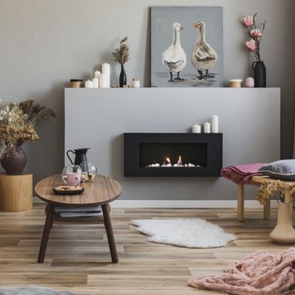 Kratki - Wall BIO fireplace 40x90 cm 1,5kW black