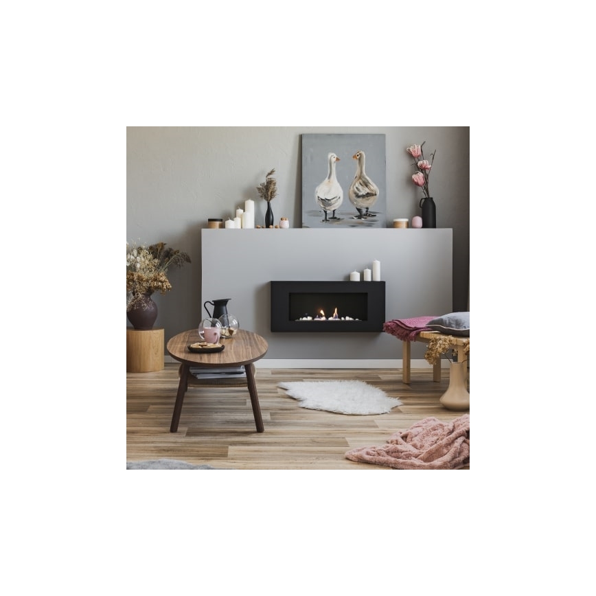 Kratki - Wall BIO fireplace 40x90 cm 1,5kW black