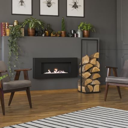 Kratki - Wall BIO fireplace 40x90 cm 1,5kW black