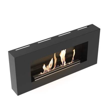 Kratki - Wall BIO fireplace 40x90 cm 1,5kW black