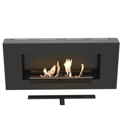 Kratki - Wall BIO fireplace 40x90 cm 1,5kW black