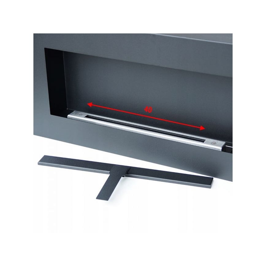 Kratki - Wall BIO fireplace 40x90 cm 1,5kW black