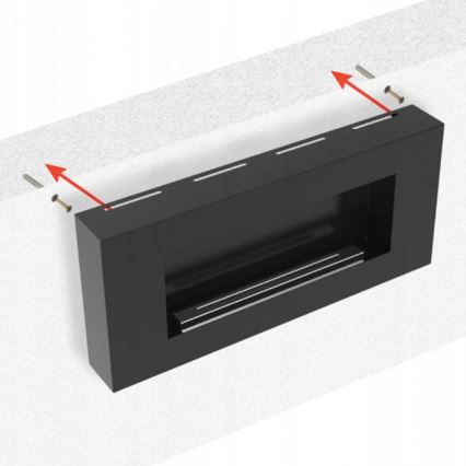 Kratki - Wall BIO fireplace 40x90 cm 1,5kW black
