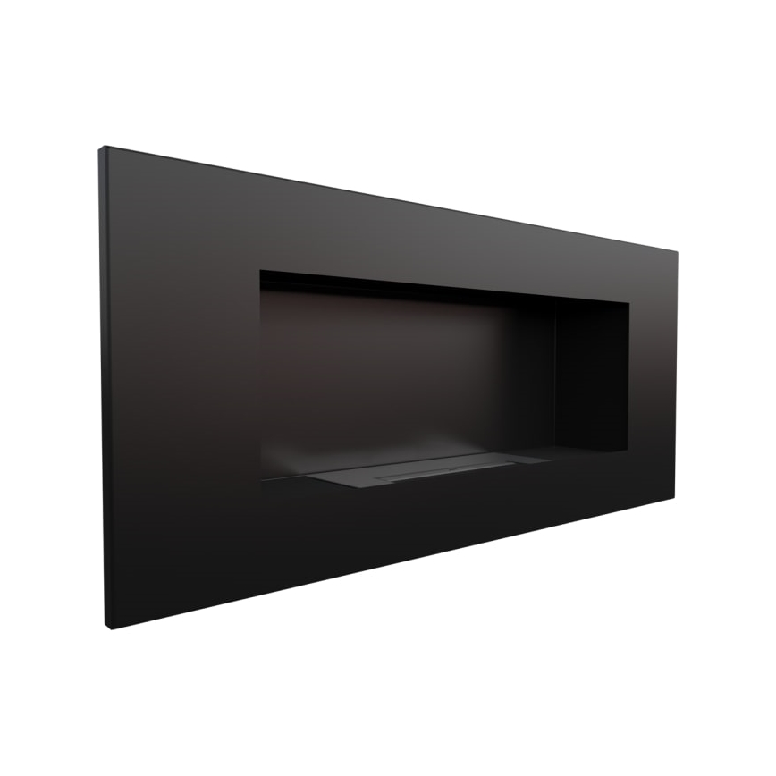 Kratki - Built-in BIO fireplace 40x90 cm 2kW black