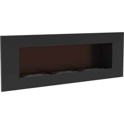 Kratki - Built-in BIO fireplace 40x120 cm 3x1,1kW black