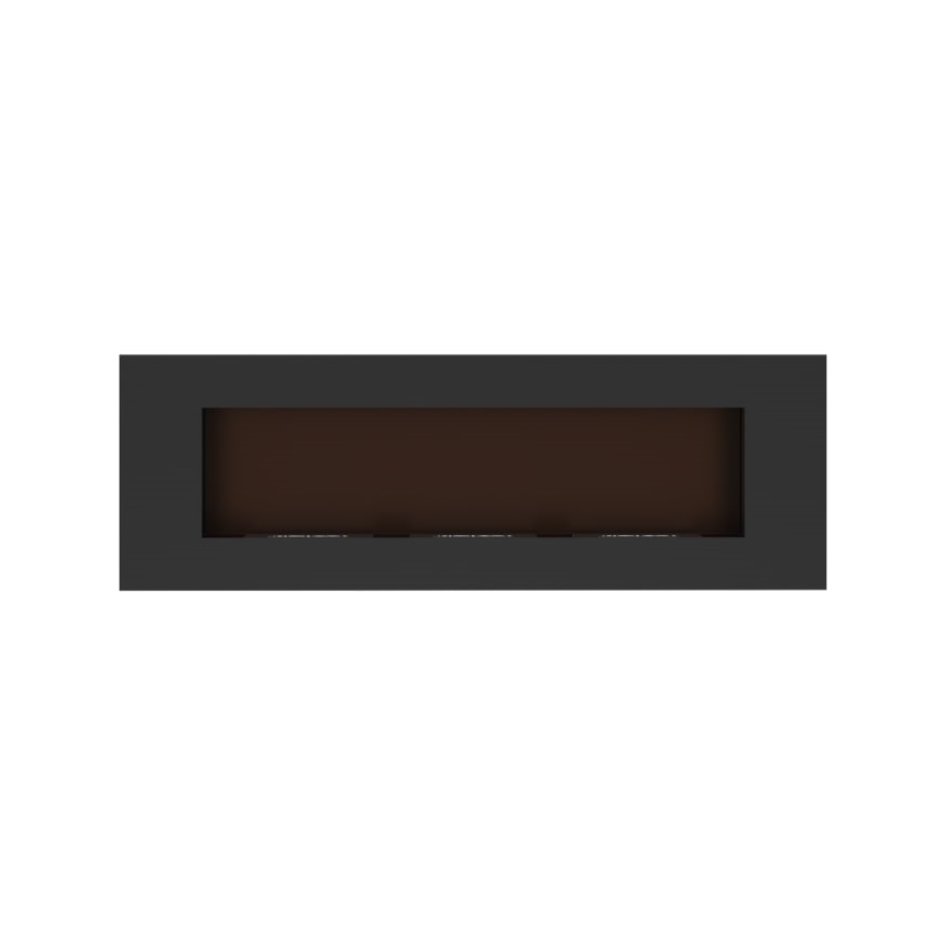 Kratki - Built-in BIO fireplace 40x120 cm 3x1,1kW black