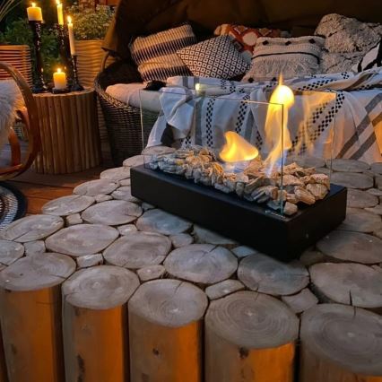 Kratki - BIO fireplace 21,8x35,4 cm 1kW black